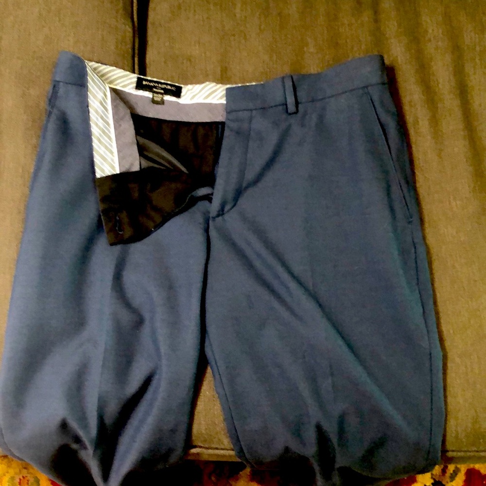 Mens 31 x 30 Navy Flat Front Dress Pants